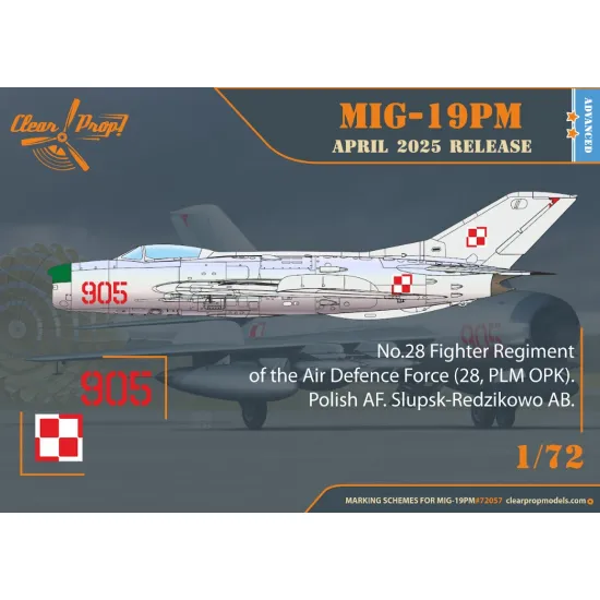 Clear Prop 72057 1/72 Mig-19pm Plastic Model Aircraft