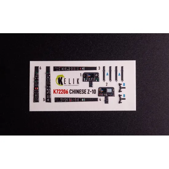 Kelik K72206 1/72 Z-10 Chinese - Interior 3d Decals For Hobbyboss Kit