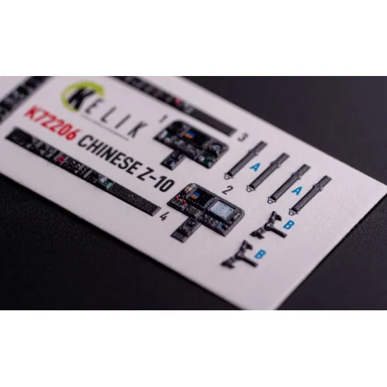 Kelik K72206 1/72 Z-10 Chinese - Interior 3d Decals For Hobbyboss Kit