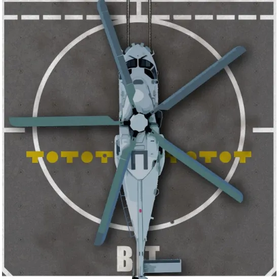 Kelik Ks72110 1/72 French Frigate D-655 Bretagne - Acrylic 3 Mm 240 / 240 Mm190g For Any Helicopters