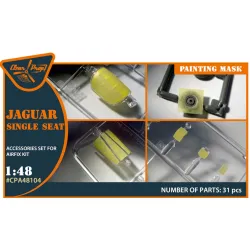 Clear Prop Cpa48104 1/48 Jaguar Single Seat Painting Mask On Yellow Kabuki Paper For Airfix Kit