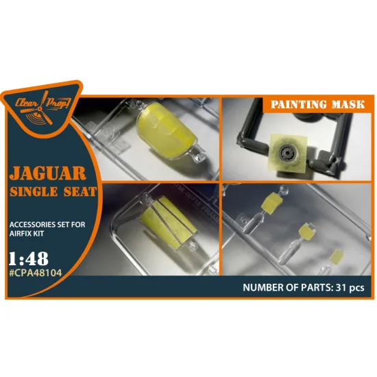 Clear Prop Cpa48104 1/48 Jaguar Single Seat Painting Mask On Yellow Kabuki Paper For Airfix Kit