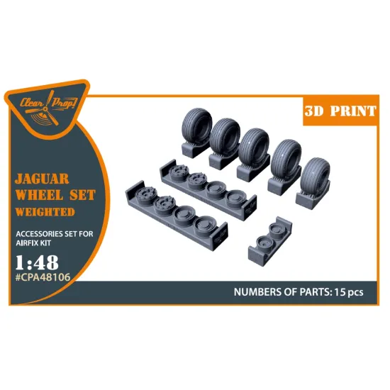 Clear Prop Cpa48106 1/48 Jaguar Wheels Set Weighted For Airfix Kit