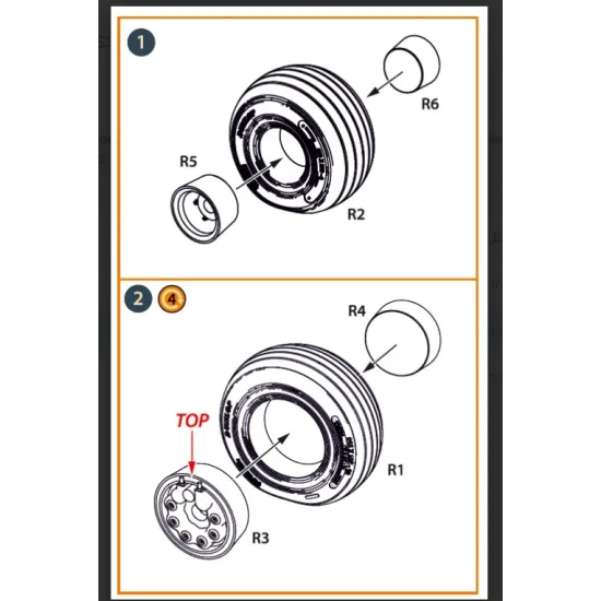 Clear Prop Cpa48106 1/48 Jaguar Wheels Set Weighted For Airfix Kit