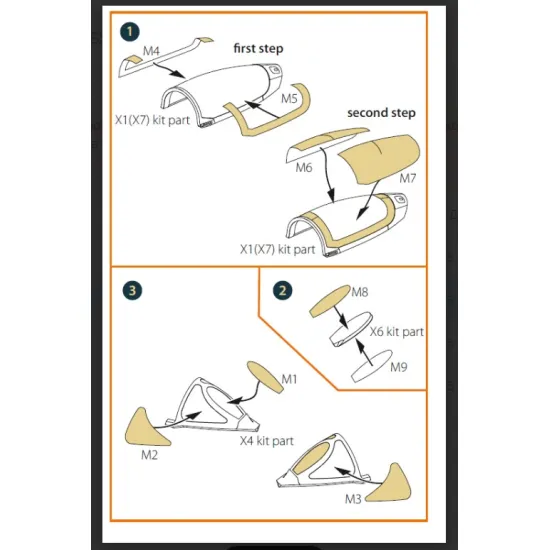 Clear Prop Cpa72173 1/72 Mig-19p/Pm/J-6a/J-6b Painting Mask On Yellow Kabuki Paper For Cp Kits