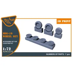 Clear Prop Cpa72175 1/72 Mig-19 Wheel Set For Cp Kits