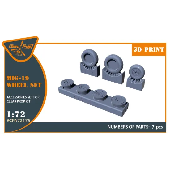 Clear Prop Cpa72175 1/72 Mig-19 Wheel Set For Cp Kits