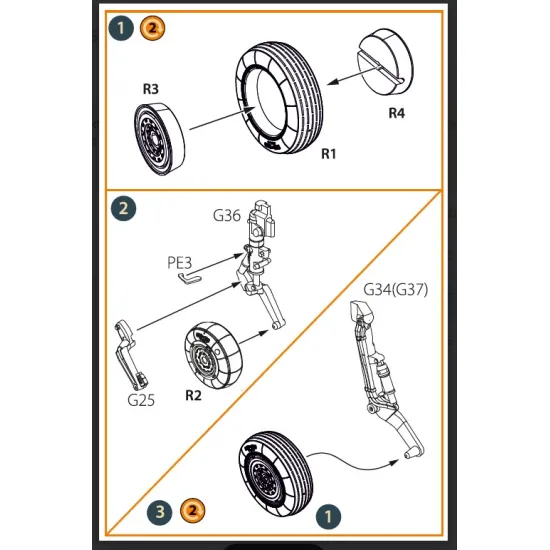 Clear Prop Cpa72175 1/72 Mig-19 Wheel Set For Cp Kits