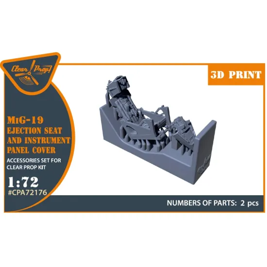 Clear Prop Cpa72176 1/72 Mig-19 Ejection Seat And Instrument Panel Cover For Cp Kits