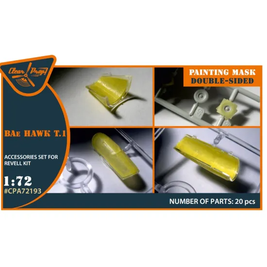 Clear Prop Cpa72193 1/72 Bat Hawk T1 Double-sided Painting Mask On Yellow Kabuki Paper For Revell Kit