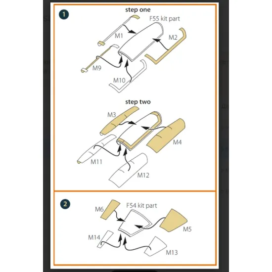 Clear Prop Cpa72193 1/72 Bat Hawk T1 Double-sided Painting Mask On Yellow Kabuki Paper For Revell Kit