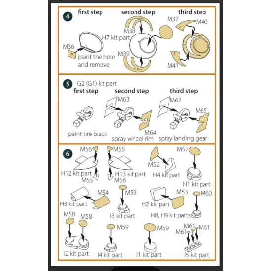 Clear Prop Cpa72199 1/72 Mosquito B Xvi/Prxvi Double-sided Painting Mask On Yellow Kabuki Paper For Airfix Kit