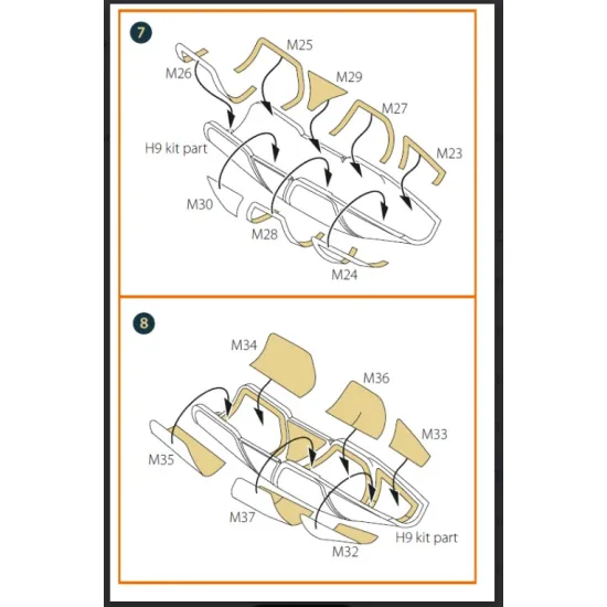 Clear Prop Cpa72201 1/72 Mirage 2000b/N Double-sided Painting Mask On Yellow Kabuki Paper For Modelsvit Kit