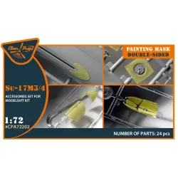 Clear Prop Cpa72202 1/72 Su-17m3/4 Double-sided Painting Mask On Yellow Kabuki Paper For Modelsvit Kit