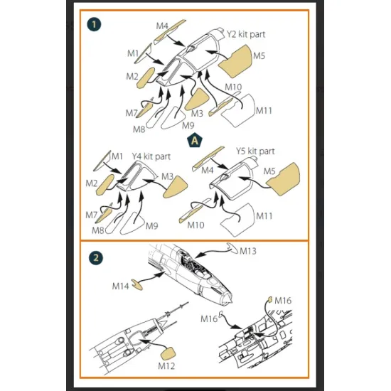 Clear Prop Cpa72202 1/72 Su-17m3/4 Double-sided Painting Mask On Yellow Kabuki Paper For Modelsvit Kit