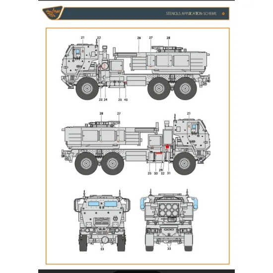 Clear Prop Cpd35001 1/35 M142 Himars In Ukrainian Armed Forces Decal Set For Trumpeter Foreart Kits