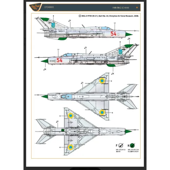 Clear Prop Cpd48005 1/48 Mig-21 In Ukrainian Service