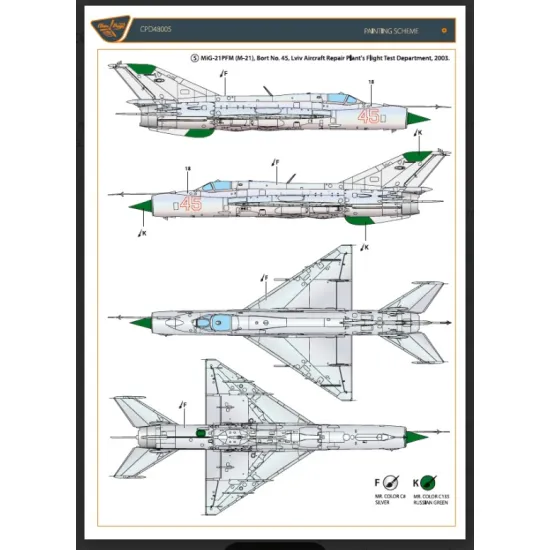 Clear Prop Cpd48005 1/48 Mig-21 In Ukrainian Service