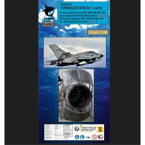 Katran 4863 1/48 Panavia Tornado Ids/Gr1 Early Exhaust Nozzles Rb 199-4r Mk101 Opened For Revell/Eduard