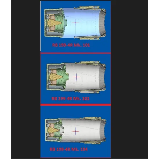 Katran 4865 1/48 Panavia Tornado Ids/Gr1/Gr1a/Adv F2 Exhaust Nozzles Rb 199-4r Mk103 Closed For Revell/Eduard