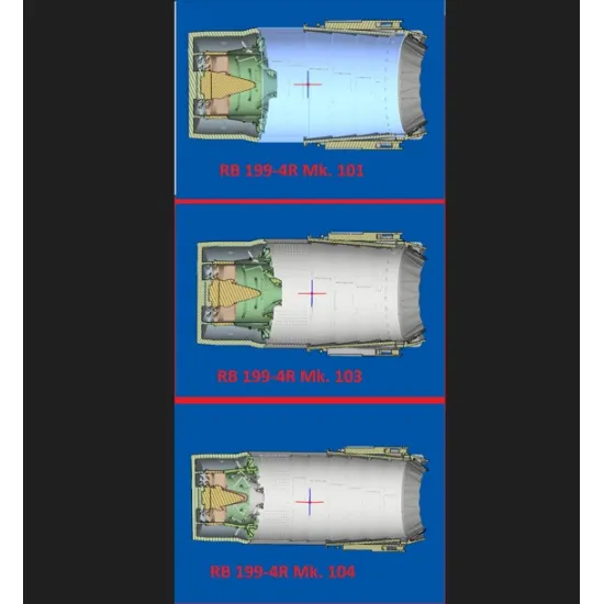 Katran 4866 1/48 Panavia Tornado Ids/Gr.1/Gr1a/Adv F2 Exhaust Nozzles Rb 199-4r Mk103 Opened For Revell/Eduard