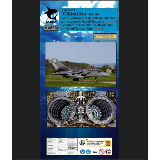 Katran 4868 1/48 Panavia Tornado Gr4/Gr4a Exhaust Nozzles Rb 199-4r Mk103 Closed For Revell/Eduard