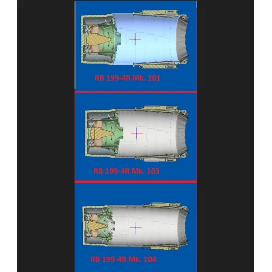 Katran 4868 1/48 Panavia Tornado Gr4/Gr4a Exhaust Nozzles Rb 199-4r Mk103 Closed For Revell/Eduard
