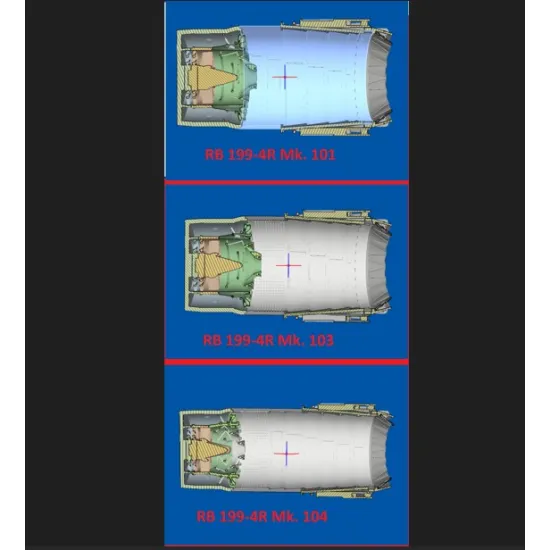 Katran 4869 1/48 Panavia Tornado Gr4/Gr4a Exhaust Nozzles Rb 199-4r Mk103 Opened For Revell/Eduard