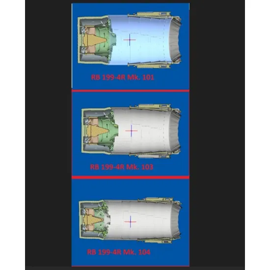 Katran 4871 1/48 Panavia Tornado Adv F3 Exhaust Nozzles Rb 199-4r Mk104 Closed For Revell/Eduard
