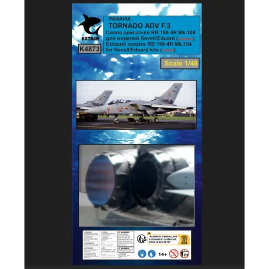 Katran 4873 1/48 Panavia Tornado Adv F3 Exhaust Nozzles Rb 199-4r Mk104 Varied For Revell/Eduard /For Dioramas/