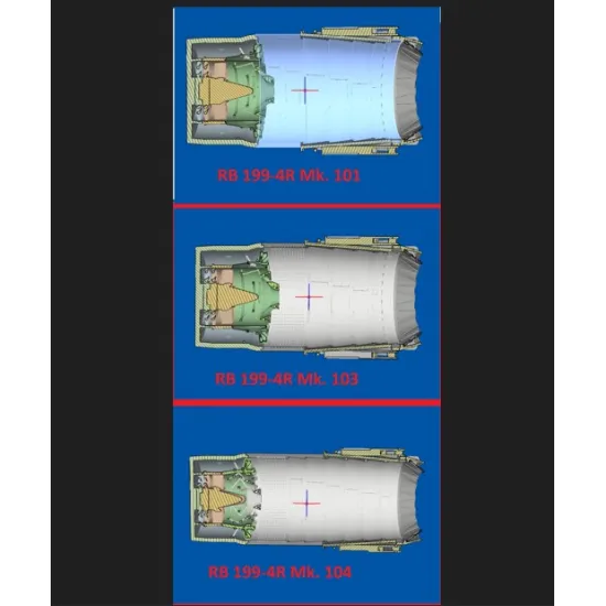 Katran 4875 1/48 Panavia Tornado Ecr/Assta 3 1 Exhaust Nozzles Rb 199-4r Mk 105 Opened For Revell/Eduard