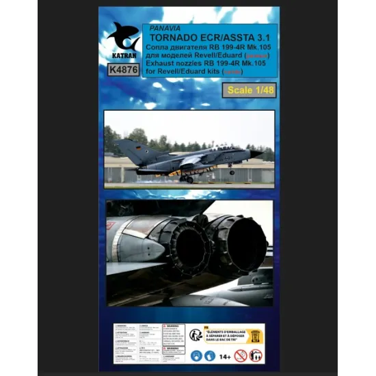 Katran 4876 1/48 Panavia Tornado Ecr/Assta 3 1 Exhaust Nozzles Rb 199-4r Mk105 Varied For Revell/Eduard /For Dioramas/