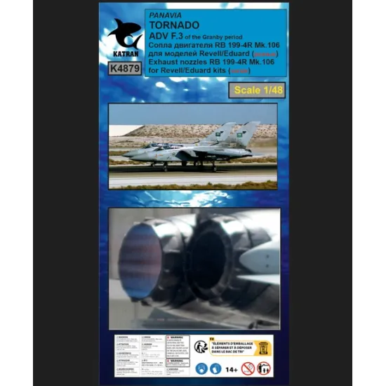 Katran 4879 1/48 Panavia Tornado Adv F 3 Of The Granby Period Exhaust Nozzles Rb 199-4r Mk 106 Varied For Revell/Eduard /For Dioramas/