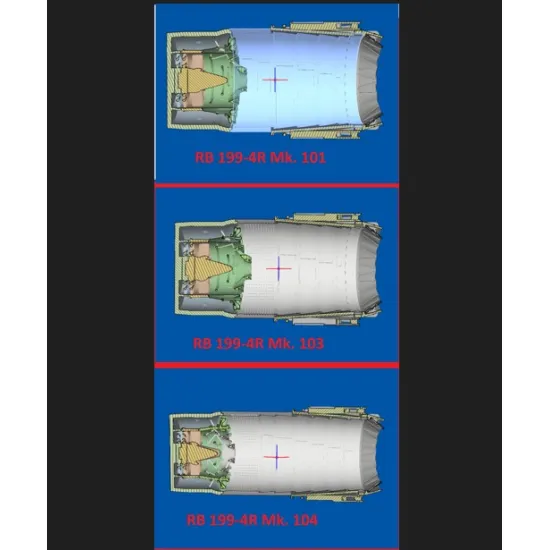 Katran 4879 1/48 Panavia Tornado Adv F 3 Of The Granby Period Exhaust Nozzles Rb 199-4r Mk 106 Varied For Revell/Eduard /For Dioramas/