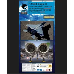 Katran 4883 1/48 F-15ex Eagle 2 Exhaust Nozzles Engine F-110-ge-129 Opened For Revell