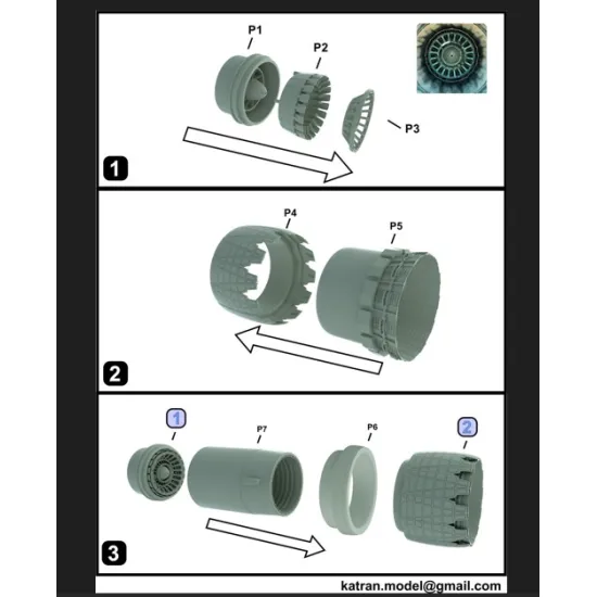Katran 4885 1/48 F-15ex Eagle 2 Exhaust Nozzles Engine F-110-ge-129 Opened For Gwh
