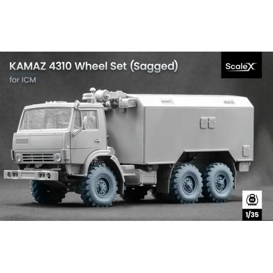 Scalex Wm-35008s 1/35 Kamaz 4310 Sagged Wheel Set For Icm