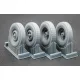 Scalex Wm-35010c 1/35 Zu 23-2 Ordinary And Sagged Wheel Set