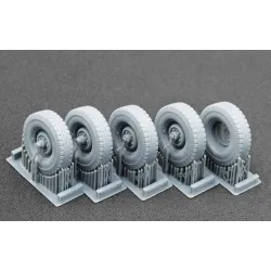 Scalex Wm-35007s 1/35 Uaz 469 Sagged Wheel Set For Trumpeter