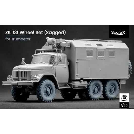 Scalex Wm-35018s 1/35 Zil 131 Sagged Wheel Set For Trumpeter