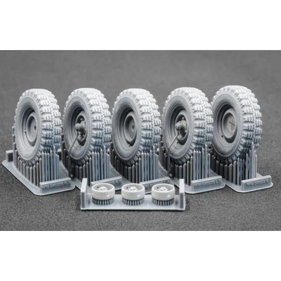 Scalex Wm-35022s 1/35 Unimog 404 10.5-20 Mpt Sagged Wheel Set For Icm Ak-interactive Revell