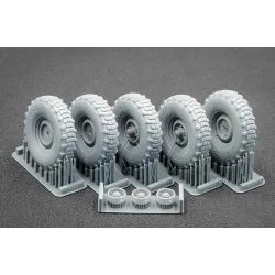 Scalex Wm-35023s 1/35 Unimog 404 11 0r20 X Sagged V2 Sagged Wheel Set