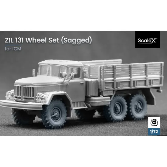 Scalex Wm-72001s 1/72 Zil 131 Sagged Wheel Set For Icm