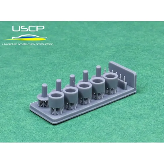 Uscp 24p167 1/24 Alfa Romeo Steel Wheels With Hupcaps 14 Resin Model