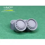 Uscp 24p167 1/24 Alfa Romeo Steel Wheels With Hupcaps 14 Resin Model