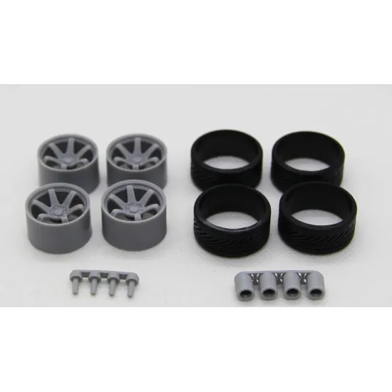 Diolex Dp24158 1/24 Wheels 19 Inch Rota Ik-r For Tamiya Fujimi Aoshima Revell