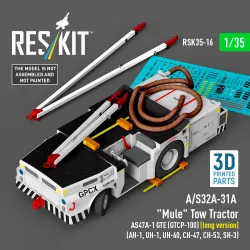 Reskit Rsk35-0016 1/35 A/S32a-31a Mule Tow Tractor As47a-1 Gte Gtcp-100 Long Version