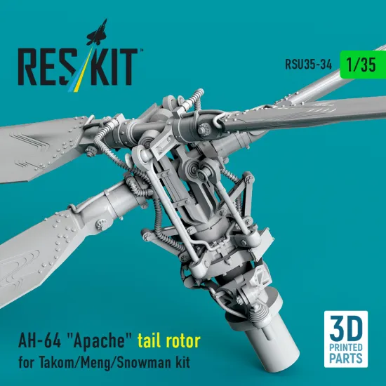 Reskit Rsu35-0034 1/35 Ah-64 Apache Tail Rotor For Takom/Meng/Snowman Kit