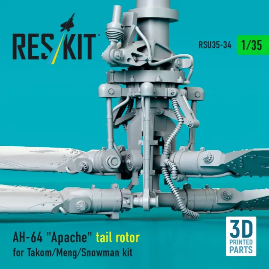 Reskit Rsu35-0034 1/35 Ah-64 Apache Tail Rotor For Takom/Meng/Snowman Kit