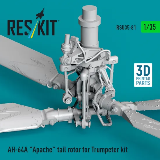 Reskit Rsu35-0081 1/35 Ah-64a Apache Tail Rotor For Trumpeter Kit